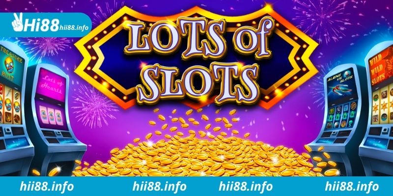 Hình ảnh dãy máy Slot game được chụp tại một casino